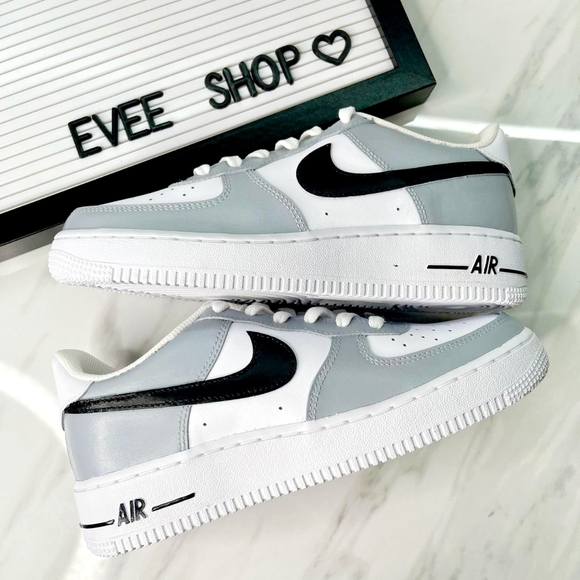 Custom Nike Air Force 1 🤍🖤 🖤 - Picture 3 of 4